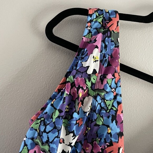 Andie Women 1X Bright Floral Plunge Neckline The Mykonos One Piece Swimsuit NWT - Picture 5 of 14